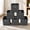 Black Light, variant on Fabric Storage Cubes with Handles, Foldable 11x11x11 Set of 3 Fabric Cube Organizers for Clothes and Accessories, Creamy-White Gold