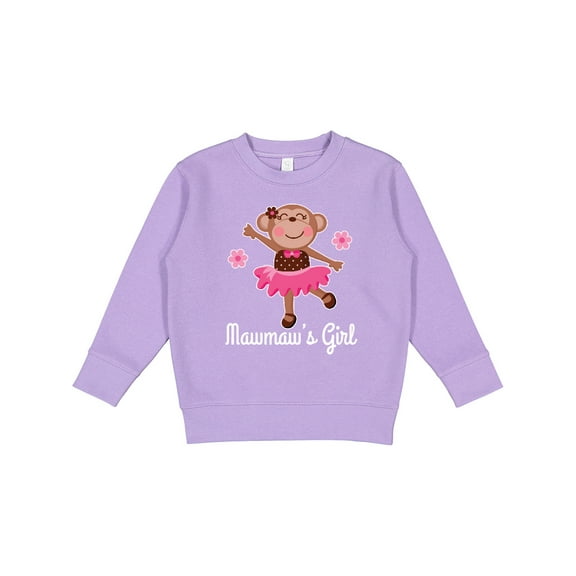Inktastic Mawmaw Girl Ballerina Monkey Toddler Sweatshirt