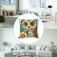 thumbnail image 5 of Throw Pillow Covers Cartoon Green Cute Cartoon Owl Cushion Pillow Case Home Decor Pillowcase, 5 of 7