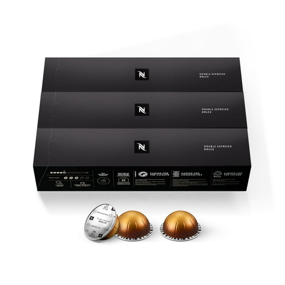Cápsulas de espresso Nespresso Vertuo Double Espresso Dolce 30u
