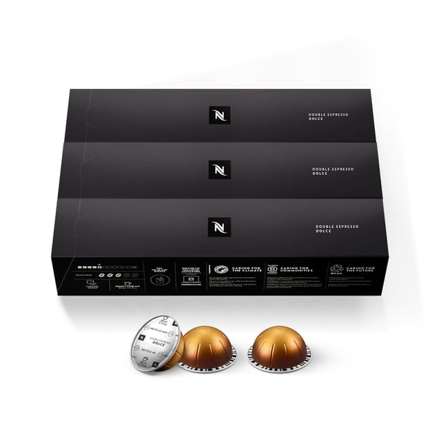 Cápsulas de espresso Nespresso Vertuo Double Espresso Dolce 30u