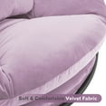 thumbnail image 5 of Mcombo Swivel Papasan Chairs with Height Adjustment, Velvet Rocking Chair HQ405(Light Purple), 5 of 9