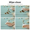 thumbnail image 4 of JEUXUS Round Tablecloth Blue Wooden Shells Summer Fitted Elastic Waterproof Wipeable Table Cloth Cover Decorations Table Pad Cover for lndoor Outdoor-Medium, 4 of 7