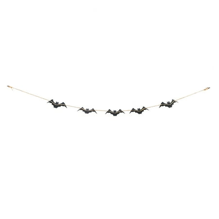 Metal Bat Garland, Black, 6', Halloween by Way To Celebrate