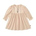 thumbnail image 1 of Ytdscs Robes à Manches Longues pour Filles, Robe Décontractée en Coton pour Bébé, Printemps Automne, Col Rond, Robe d'Été pour Filles 1-9 Ans, 1 of 9