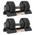 thumbnail image 1 of Soozier 4-Level Adjustable Dumbbells with Non-Slip Handles and Tray, 1 of 10