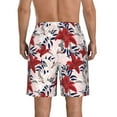 thumbnail image 3 of Naloa Lilies Flowers Men's Beach Shorts, Surfing shorts, Swim trunks, Quick Dry Swim Trunks for Surfing Beach Fun - Small, 3 of 9