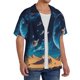 thumbnail image 2 of Balery Astronaut In A Space Suit On The Planet Camisa Casual de Manga Corta con Botones para Hombre, Texturizada, Estilo Cubano, para Playa, Verano-3X-Large, 2 of 5