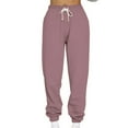 thumbnail image 2 of Olyvenn Women's Casual Loose Sports Sweatpants Ankle Banded Trousers Gradient Fleece Pants 2023 Tummy Control Outdoor Leggings Full Length Pants for Women Stylish Pink 10, 2 of 5