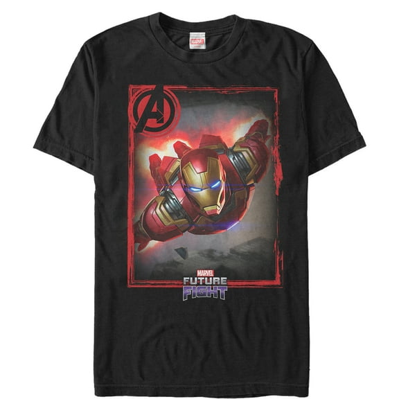 Men's Marvel Future Fight Iron Man Graphic Tee Black 2X Large