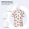 thumbnail image 5 of Fotbe Chili Baseball Jersey Shirt for Men and Women, Casual Short Sleeves Button Down T-Shirt-X-Large, 5 of 9