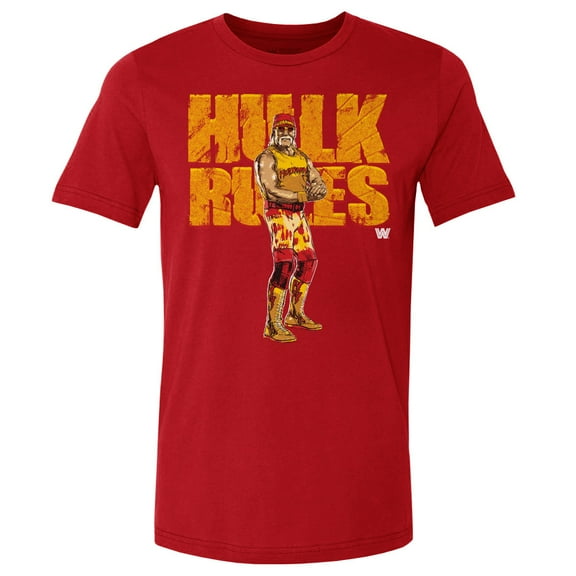 Men's 500 Level Red Hulk Hogan Hulk Rules T-Shirt