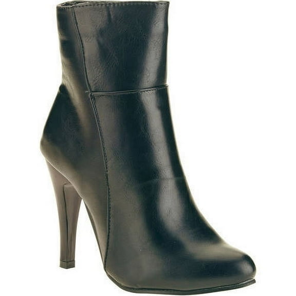 Forever Young Women's Gold Zipper Ankle Bootie