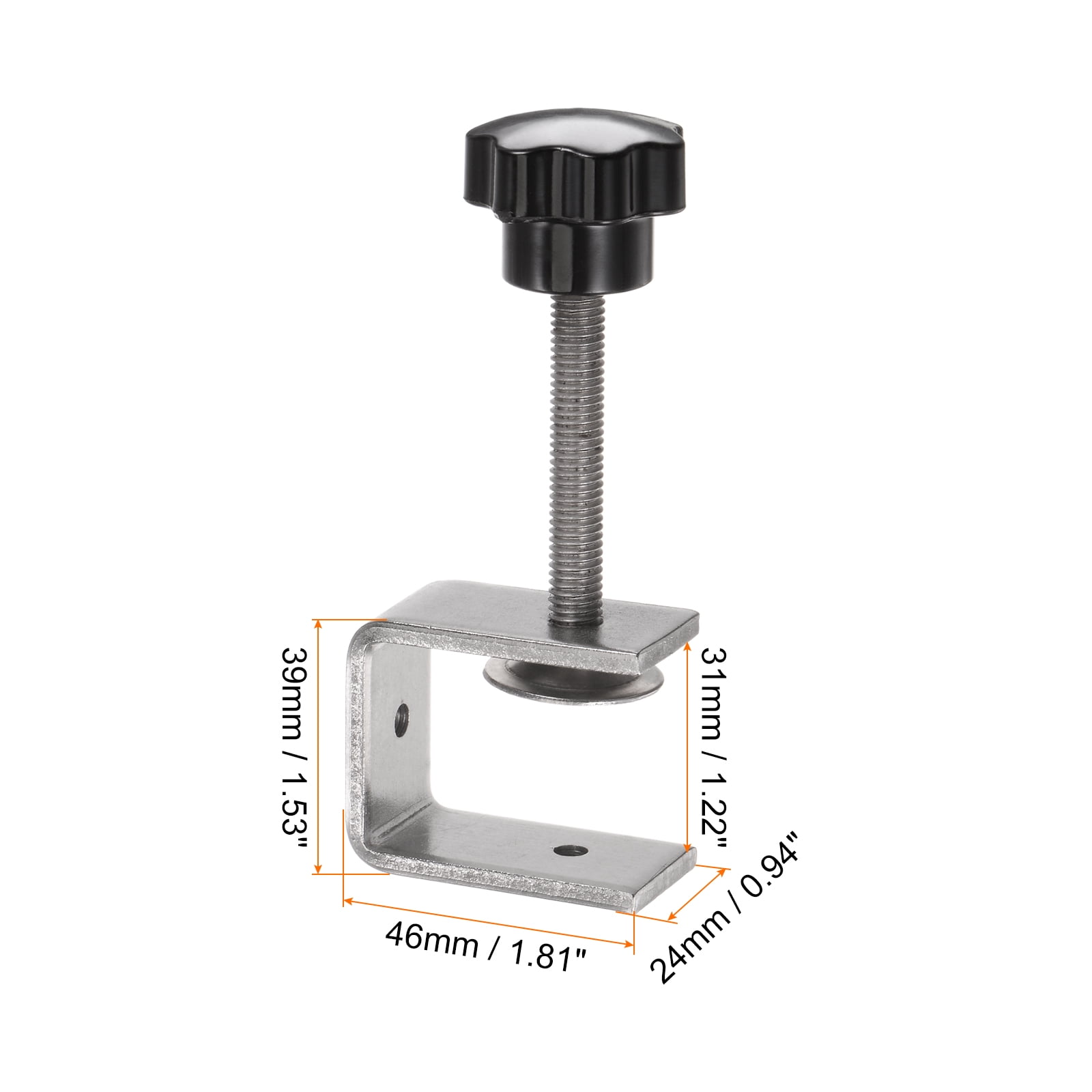 Uxcell Stainless Steel C-Clamp, 98mm Wide Jaw Opening With T-Bar Handle - View #8
