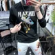 thumbnail image 3 of Camiseta de algodón 100 % de cuello redondo y manga larga para hombre, de una pieza, de corte regular, talla XL, sudaderas de diseñador originales, jerséis para hombre emo, 3 of 4