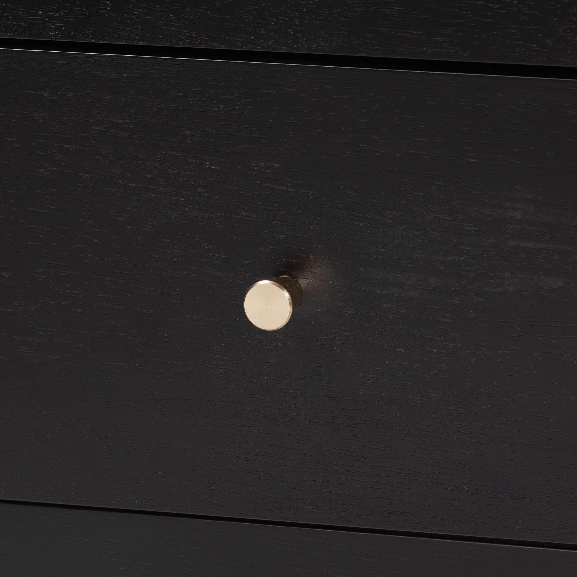 Baxton Studio Lucera Mid-Century Nightstand, 2-Drawer, Black