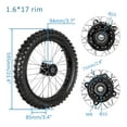 thumbnail image 6 of 17" Front Wheel Rim Tire Assembly For Dirt Pit Bike Trail 70/100-17 Front Wheel Tire with 1.6x17 Rim & 15mm Bearing Fits 110/125/140/150/160cc Pit Dirt Bike Apollo SSR Taotao, 6 of 6
