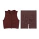 thumbnail image 1 of Conjuntos de entrenamiento para mujer, camiseta sin mangas acanalada, Top corto sin costuras, traje de gimnasio de cintura , conjuntos de pantalon , Marrón M Baoblaze pantalones cortos de sujetador de yoga, 1 of 8