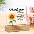 thumbnail image 3 of Teacher Gifts for Women Men, Teacher Appreciation Gifts Thank You for Being Such an Important Part of My Story Clear Acrylic Sign Presents 4x4 Inch, 3 of 5