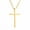 Gold Color, variant on 14k Yellow Gold Necklaces Minimalist Cross style Fashion Chain Necklace for Women Collar Pendant Jewelry