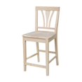 thumbnail image 1 of International Concepts 24-Inch FanBack Stool, Unfinished, 1 of 5