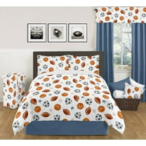 Sweet Jojo Designs Watercolor Sports Theme Boy Queen Size Bed Skirt