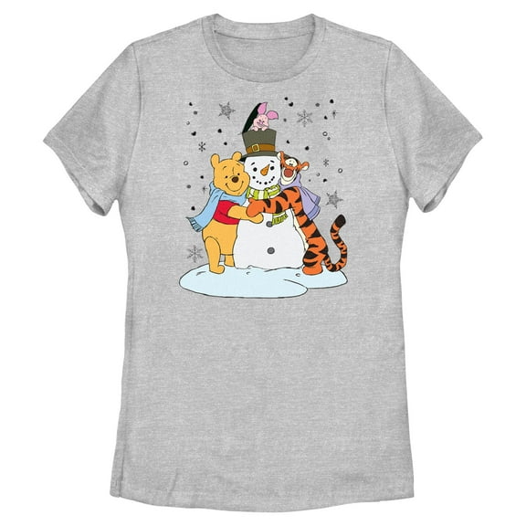 Womens Winnie the Pooh Snowman and Friends Hug T Shirt