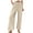 Beige, variant on LEBONYARD Women's Pants Elastic Waist,Women's Solid Color Comfortable Casual Elastic Pants with A Waist and Long Pants Coffee XL