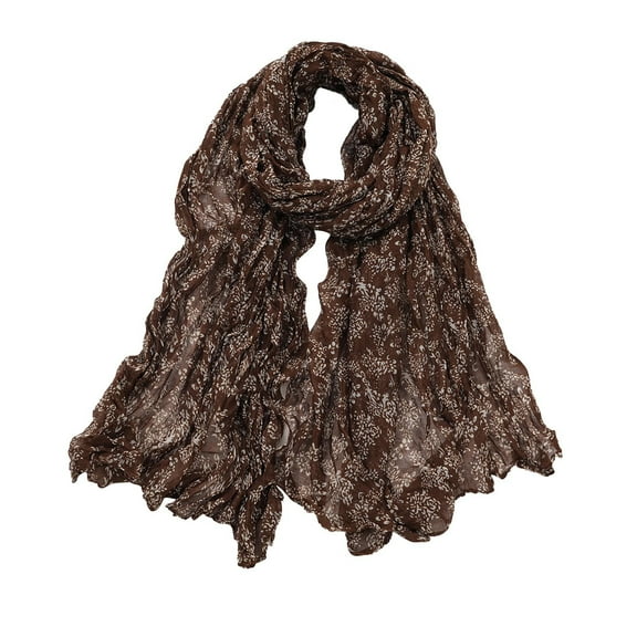 Brown Scarf Solid Color Imitation Single Color Hanging Hair Fashion Scarf Versatile and Warm Scarf for Women
