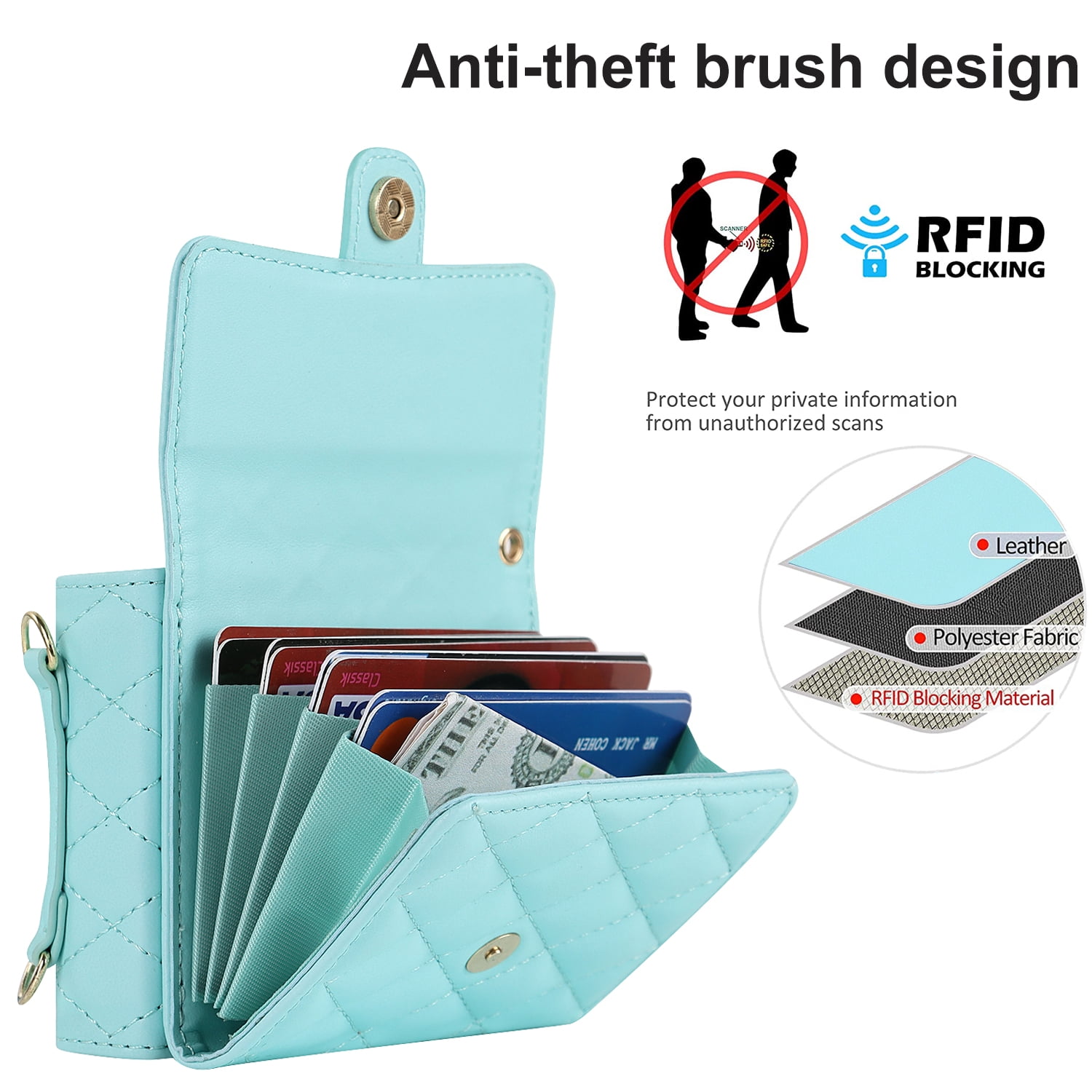 Allytechgroup Moto Razr 2025 Wallet Case with Shoulder Strap, Premium PU Leather Multiple Cards Slots Protective Shockproof Portable Phone Case Cover for Motorola Moto Razr 2025, Green
