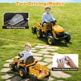 thumbnail image 4 of East doll 12V Ride on Tractor with Tiltable & Detachable Trailer, up to 3.1Mph Truck with Parental Remote, Music Player, Bluetooth Function & Headlight, 4 of 7