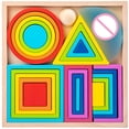 thumbnail image 1 of 1 Set of Rainbow Stacking Toy Educative Rainbow Nesting Toy Interactive Trainig, 1 of 7
