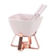 thumbnail image 5 of Olla para fondue de chocolate, olla para chocolate caliente, olla para helado, olla para derretir cera, fondue de cerámica Estante rosa dorado, 5 of 9