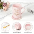 thumbnail image 3 of Gifts for Aunt - La Mejor Tia Del Mundo Mugs, Christmas Mothers Day Birthday Gifts for Aunt, Saying "I Love You" to Her, Futtumy 14 fl oz Pink Marble Coffee Mugs Ceramic Mug Tea Cup, 3 of 10