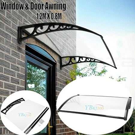 Overhead Window Door Awning Canopy Decorator Patio Cover Clear Polycarbonate Outdoor Uv Rain Snow Protection Sun Shield Black 47 2 X 31 5 Overhead Window Door Awning Canopy Decorator Patio Cover Clear Polycarbonate Outdoor Uv Rain Snow Protection Sun Shield Black 47 2 X 31 5