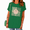 Green, variant on UNISHE Women's Daisy Smiley Face Graphic Short Sleeve T-Shirts Blue Trendy Summer Tops