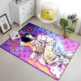 thumbnail image 1 of Jojo - Alfombra de pintura animada Área grande Negro Suave Decoración para el hogar Boho Picnic160x200cm (62x78 pulgadas)160x200cm (62x78 pulgadas) zhangmengya unisex, 1 of 2