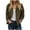 AG, variant on Women Oversize Trench Coat Plaid Lining Lapel Button Down Casual Crop Jacket Outwear with Pockets (Beige, M)