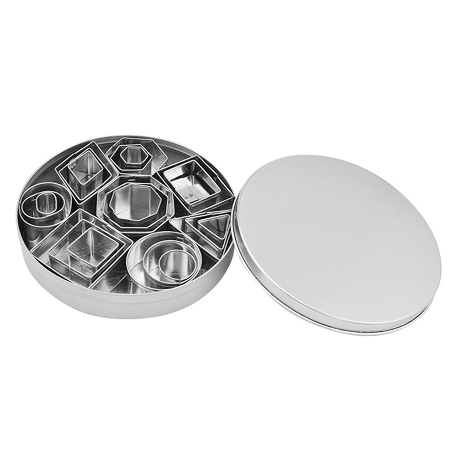 24pcs/Set Cake Stainless Steel Cookie Round Mold Baking Cutter Biscuit BEST T3W6 