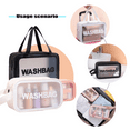 Walmart Portable PVC Toiletries Bag, 3 Pcs Waterproof Travel Pouch, Men ...