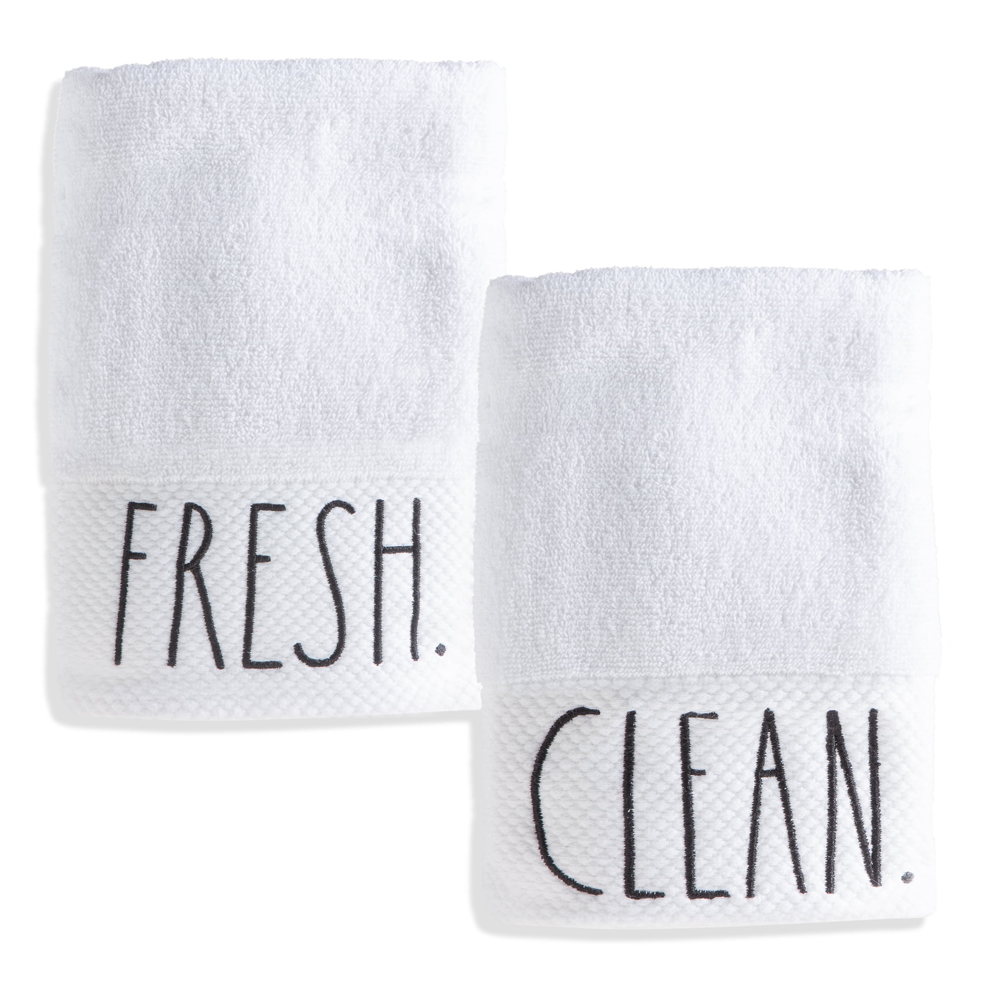 New Rae Dunn orange 2-piece Bathroom Hand Towel set FALLIN' IN
