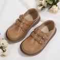 thumbnail image 5 of Rexoro Girls School Loafers Premium PU Leather Double Buckle Wedding Flats Dress, 5 of 7