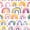 White Pink, variant on Manfei Kawaii Rainbow Twin Sheets, Graffiti Printing Blocks Bedding, Yellow Green Red, 3-Piece, 1 Flat Sheet, 1 Fitted Sheet and 1 Pillowcase