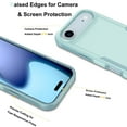 thumbnail image 6 of For iPhone 17 Air Phone Case, with Tempered Glass Screen Protector, Heavy Duty Rugged Shockproof Full Body Protection Sturdy Durable Cover Cute Bumper for Apple iPhone 17 Air 5G -Green, 6 of 7