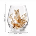 thumbnail image 3 of SLYNSHome Glass Cup with Nature-Inspired Designs Animals Themed, Large Capacity Stemless Tumbler for Everyday Beverages, Elegant Drinkware for Home and Gifting, 3 of 7