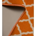 thumbnail image 6 of Ottomanson Non-Slip Area Rug for Living Room 3'3" x 5' Durable Low Profile Carpet, Orange Trellis, 6 of 8