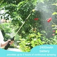 thumbnail image 7 of Battery Powered Sprayer 1.35 Gallon/5L, Electric Sprayer, USB Rechargeable Handle and Retractable Wand, Garden Sprayer with 3 Mist Nozzles and Adjustable Shoulder Strap for Garden,Lawn,Cleaning-Green, 7 of 7