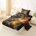 thumbnail image 2 of Homewish Rustic French Bulldog Twin Sheets,Retro Animal Bedding,Golden,3pcs,1 Fitted Sheet and 1 Pillowcase, 2 of 6