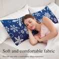 thumbnail image 5 of Blue Christmas Body Pillow Covers 20"x54", Xmas Snowflake White Soft Brushed Microfiber Breathable Throw Pillow Covers, Decorative Pillowcase with Zipper for Couch Sofa Bedroom Living Room, 5 of 9