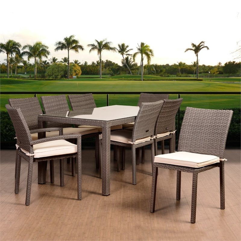International Home Atlantic Liberty 9 Piece Patio Dining Set In Gray Com Piece Patio Dining Set In Gray, Atlantic Liberty Patio Furniture